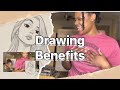 Drawing Benefits 🌟 (presented by Mae) #drawing #artstudio #artist #smallbusiness #oneonone #shorts