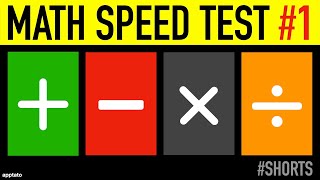 MENTAL MATHS QUIZ #1 - 1 MINUTE ADDITION SUBTRACTION MULTIPLICATION DIVISION MATH SPEED TEST #SHORTS