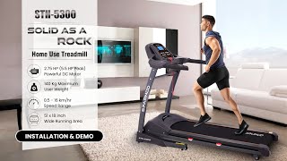 Sparnod Fitness STH-5300 (5.5 HP Peak) Sturdy Treadmill with Auto Incline - Installation & Demo