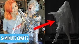 Trying 15 CRAZY FUNNY HALLOWEEN PRANKS by 5 Minute Crafts
