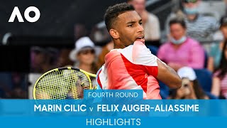 Marin Cilic v Felix Auger-Aliassime Highlights (4R) | Australian Open 2022