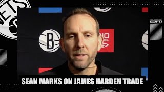 Sean Marks on the Nets-Rockets trade for James Harden & Kyrie Irving’s absence |