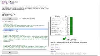 Codingbat - first_two (Python)