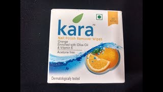 Kara Nail Polish Remover Wipes Review | Demo | Unboxing