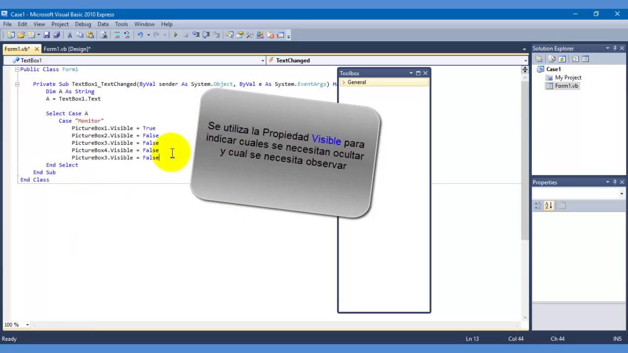 Uso De Select Case En Visual Basic Youtube