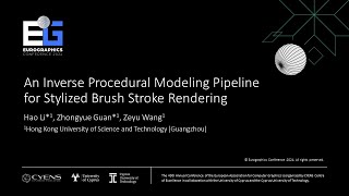 Eurographics 2024 | An Inverse Procedural Modeling Pipeline for Stylized Brush Stroke Rendering