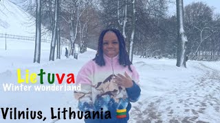 Winter Vacation in Vilnius Lithuania🇱🇹 ~ Winter wonderland ~Snow Storm ~ Blacks in Northern Europe