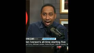 STEPHEN  A SMITH AND ALLEN IVERSON DEBATE TOP STARTING 5 ALL TIME