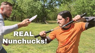 NUNCHUCKS STREET FIGHTER | How to REALLY FIGHT With Nunchucks!