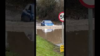 Don’t Speed Up..!! 😳🤦🏻‍♂️ #Oops #TooFast #Ford #Flooding #leicestershire #UK #FloodedRoads #Fyp