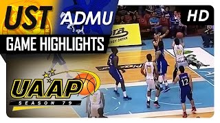 ADMU vs UST | Game Highlights | UAAP 79 | September 4, 2016