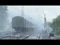 train in heavy monsoon rain wap7 patna janshatabdi express attacks belmuri at 130 kmph i r