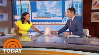 Kristen Welker Surprised With A Cake To Celebrate Her Birthday On Weekend TODAY | TODAY