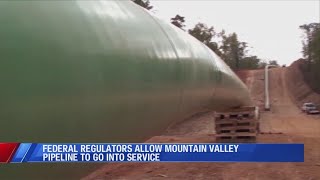 Federal regulators approve Mountain Valley Pipeline to begin operating in Virginia