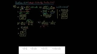 Adding and Subtracting Rational Expressions   #3e h