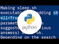 Running bash script from within python