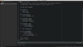 Stack Implementation with Python with Arrays