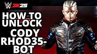 How To Unlock Cody Rhod35-Bot in WWE 2K25 (PS5, 4K)
