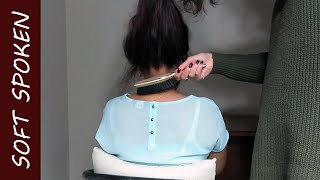 Tranquil hair brushing | head shoulders and neck massage | soft spoken ASMR