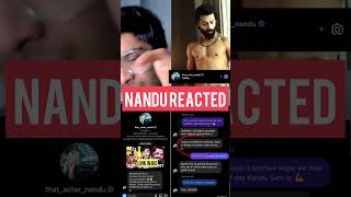 Actor Nandu Reacted On My Video😱 #shorts #short #youtubeshortsindia #ytshots #shorts_ #shortvideo