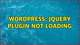 Wordpress: jQuery plugin not loading