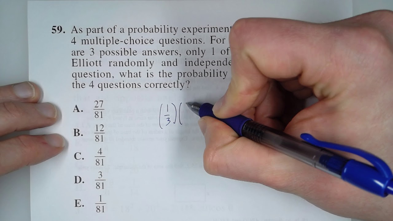 2017 2018 Act Prep Math 59 Youtube