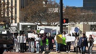 Hundreds of protesters gather in downtown Tyler to oppose recent immigration detainments