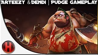 Arteezy \u0026 Dendi | Dota 2 Pudge Gameplay