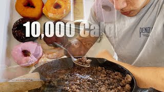I did the 10,000 Calorie challenge (only the eating part)