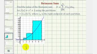 Ex 1: Riemann Sum Using a Quadratic Function (Right Endpoints and Above x-axis)