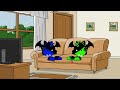 blue yin yang hangs out with his brother green yin yang in the living room (wrapper offline scene)