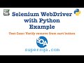 Selenium Python Example For Beginners - Verify Removing Item from Cart
