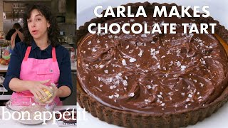 Carla Makes a Salted Caramel-Chocolate Tart | From the Test Kitchen | Bon Appéti