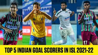 Top 5 Indian Goal Scorers of Hero ISL 2021 - 22  || Hero ISL || Indian Football || #Shorts