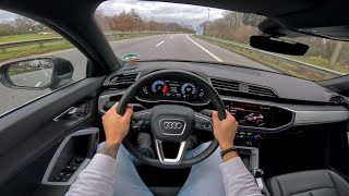 Audi Q3 Sportback 2023 // 2.0 150HP // 4K POV Test Drive // GO Smo cars