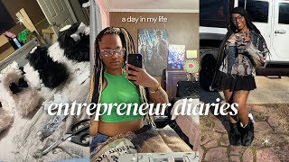 | entrepreneur diaries | day in my life | making orders , tapestry hoodie and shopping