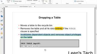 SQL 11g Tutorial in Bangla # 50 DROP TABLE statement