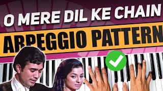 Arpeggio Pattern - O Mere Dil Ke Chain | Easy Piano Tutorial | PIX Series | Hindi