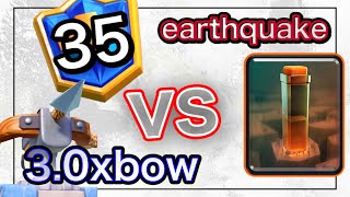 【クラロワ】3.0クロス対クエイクのリプ解説！/ 3.0xbow vs earthquake replay.