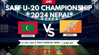 MALDIVES VS BHUTAN | SAFF U-20 Men’s Championship 2024| NEPAL