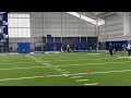 UB football linebacker James Patterson runs the 40-yard-dash at pro day