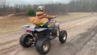 Riding big quads at Alvins Off-road Playground