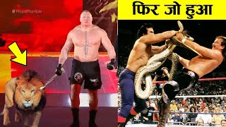 जब अचानक जानवर आ गए जंग के मैदान 5 wwe wreslers brought animals in the ring ! The great khali