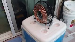 Homemade air cooler.