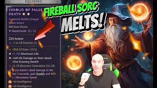 Fireball SORCERER Build MEGA DPS with NEW MYTHIC Shroud Diablo 4 Season 6!