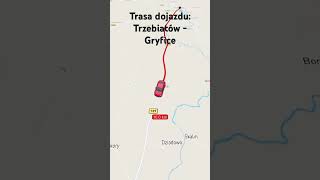 Trasa dojazdu: Trzebiatów - Gryfice