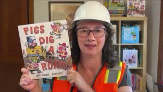 Pigs Dig a Road picture book introduction by author Carrie Finison