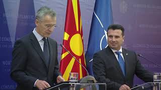 NATO Secretary General with the Prime Minister of 🇲🇰 North Macedonia Zoran Zaev, 03 JUN 2019