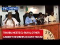 (VIDEO) Tinubu Meets El-Rufai, Other Cabinet Members Inside Govt House Over Kaduna Train Attack