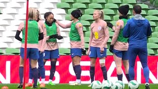 England Women train at Aviva Stadium, Dublin, ahead of Republic of Ireland Euro 2025 qualifier